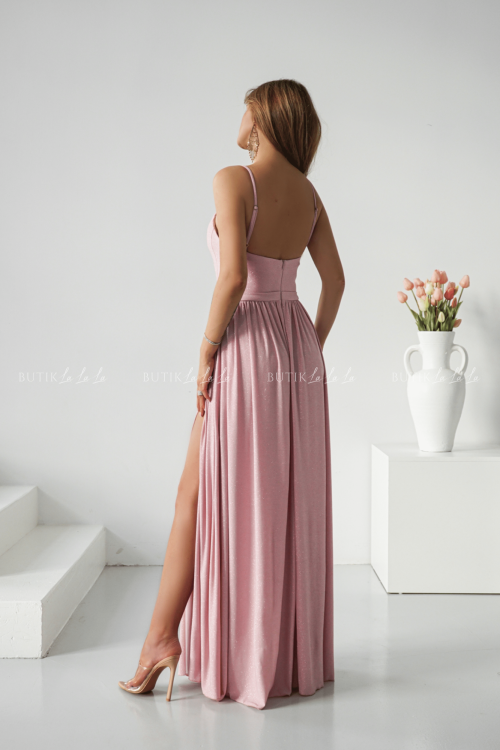 Sukienka maxi pudrowa Amellia 1