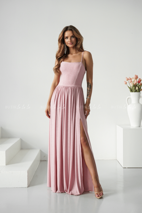 Sukienka maxi pudrowa Amellia 4