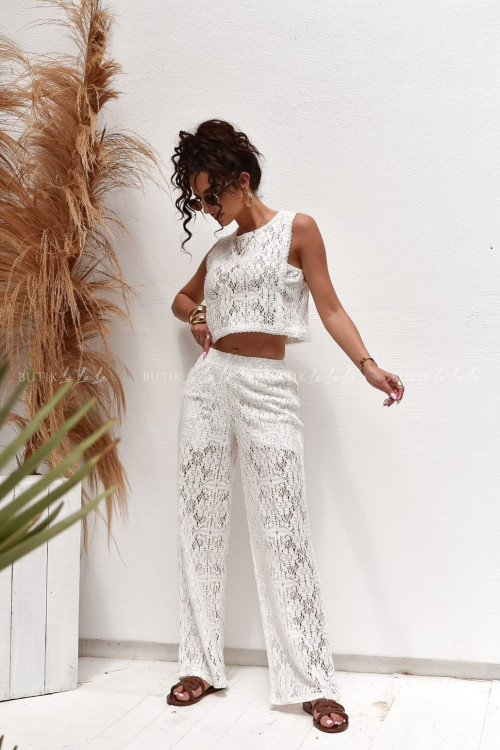 Komplet ażurowy biały Seszele 1