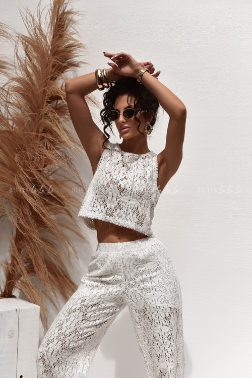 Komplet ażurowy biały Seszele 2