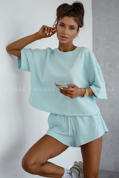 Komplet bawełniany miętowy Comfly