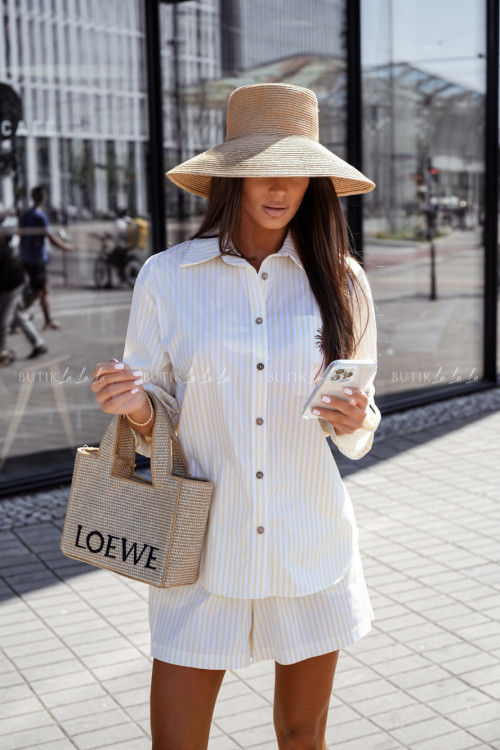 Komplet w paski żółto-białe Pallma 3