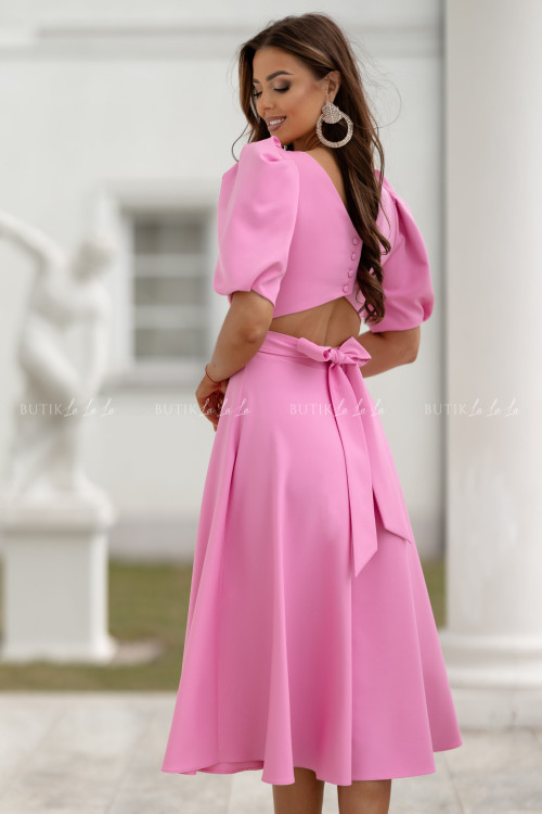 Sukienka midi różowa Ariana