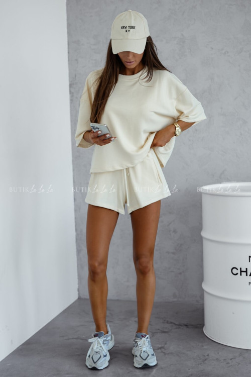 Komplet bawełniany kremowy Comfly 1