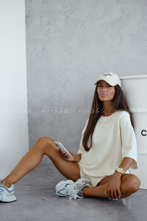 Komplet bawełniany kremowy Comfly 2