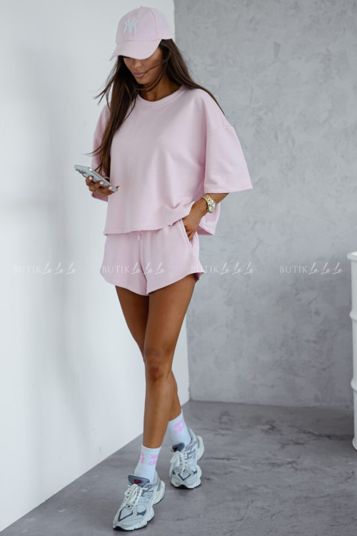 Komplet bawełniany różowy Comfly 4