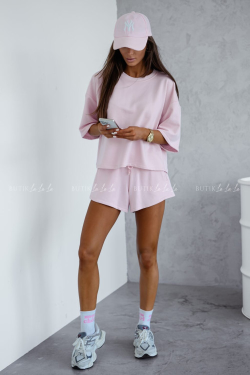 Komplet bawełniany różowy Comfly 3