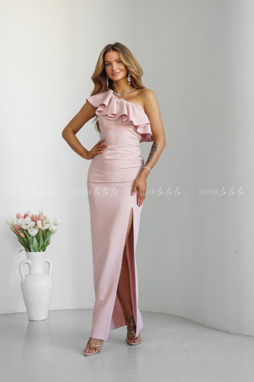 Sukienka maxi pudrowa Maya 2