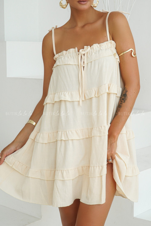sukienka kremowa Amina