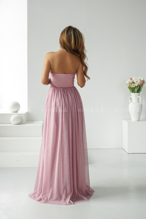 Sukienka tiulowa maxi pudrowa Cecylia 18