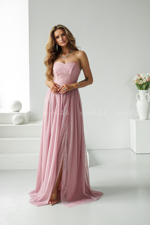 Sukienka tiulowa maxi pudrowa Cecylia 16