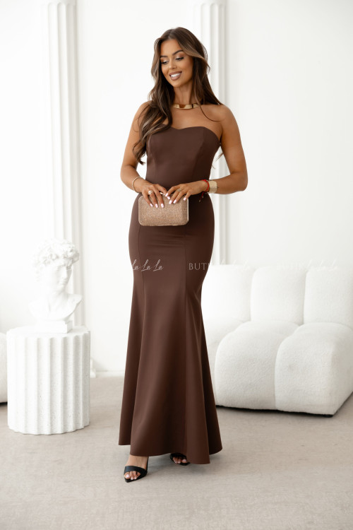 Sukienka maxi brązowa Sami 3