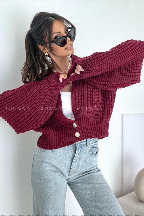 Sweter bordowy Beanie 1