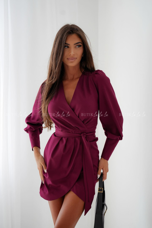 Sukienka mini bordowa Lisa 1