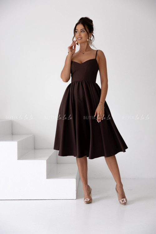 Sukienka midi ciemna czekolada Norway 2