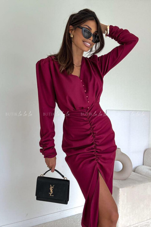 Sukienka bordowa Nirves 1