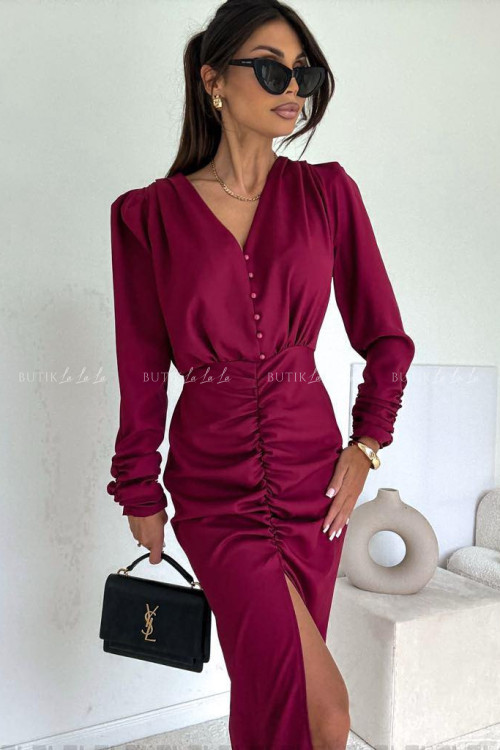 Sukienka bordowa Nirves 5