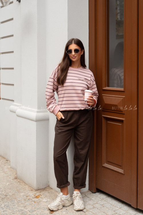 Bluza różowa w paski Athletic 1