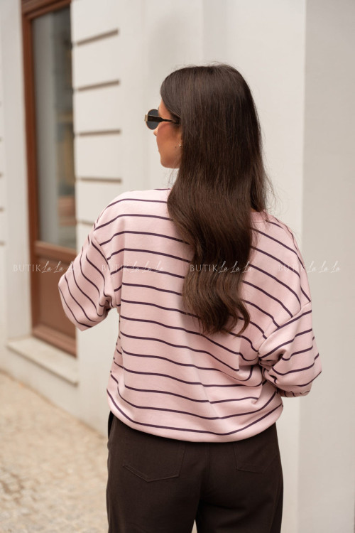 Bluza różowa w paski Athletic 2