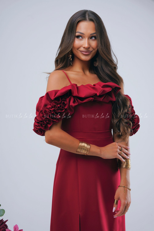 Sukienka maxi bordowa Enzo