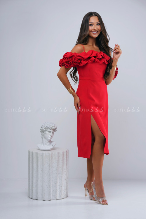 Sukienka midi czerwona Amalifi 1