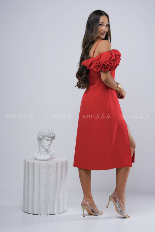 Sukienka midi czerwona Amalifi 2