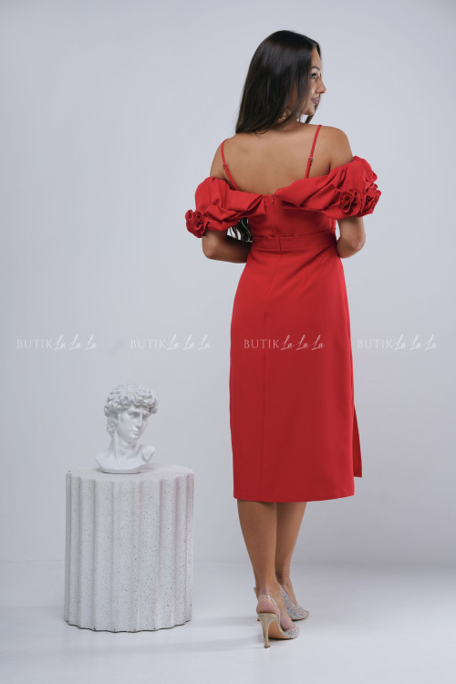 Sukienka midi czerwona Amalifi 3