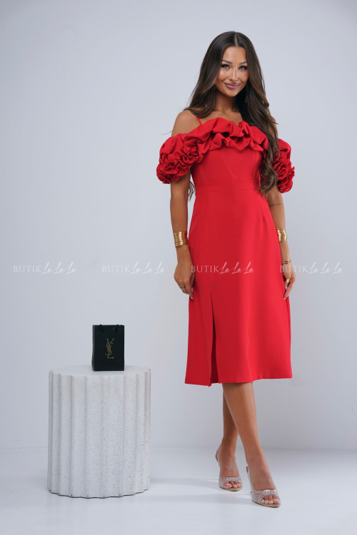 Sukienka midi czerwona Amalifi 4