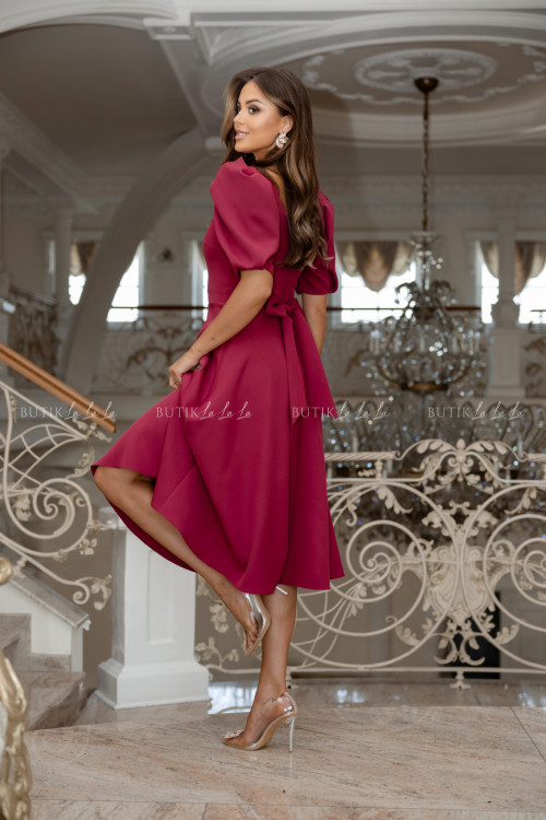 Sukienka midi bordowa Grande 2