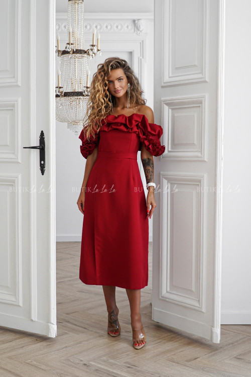 Sukienka midi bordowa Amalifi 2