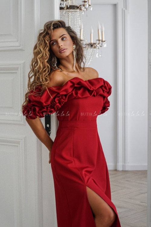 Sukienka midi bordowa Amalifi 1