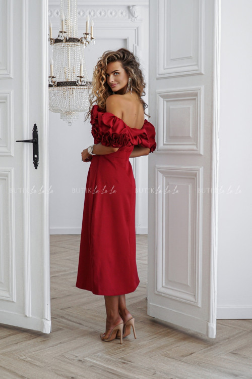 Sukienka midi bordowa Amalifi 5