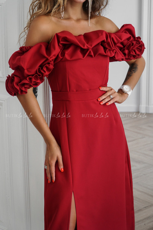 Sukienka midi bordowa Amalifi 6