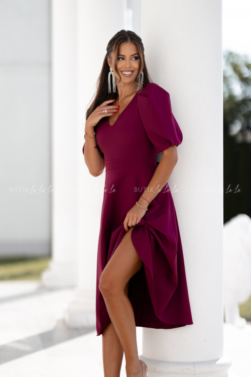 Sukienka midi bordowa Anderson