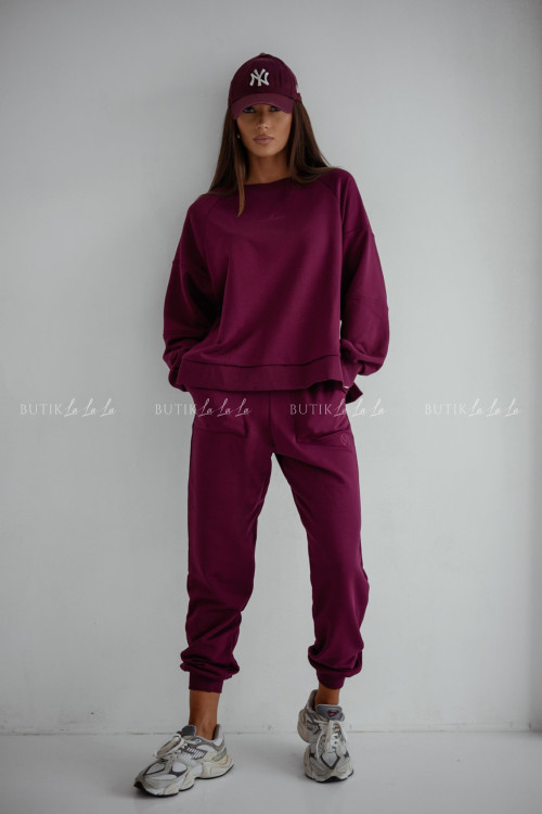 Komplet dresowy bordowy Lunie