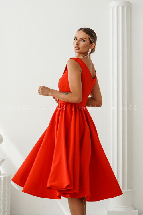 Sukienka czerwona Lesandra PREMIUM