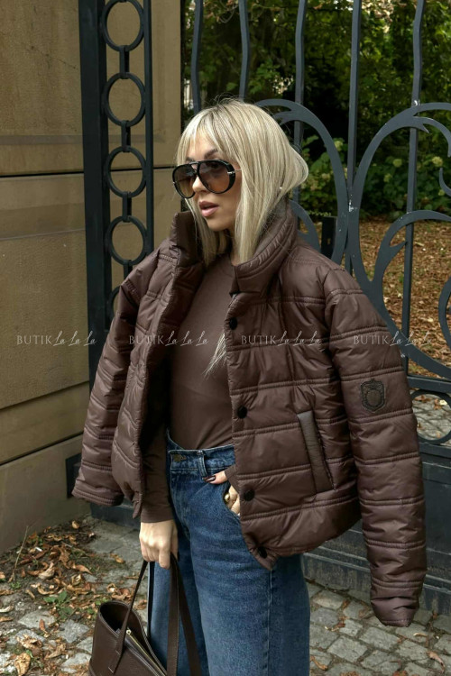 Kurtka pikowana brązowa Milan