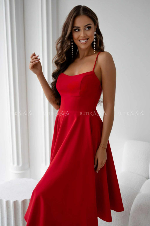 Sukienka midi czerwona Felicita