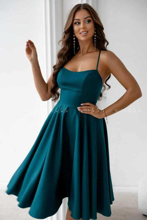 Sukienka midi butelkowa zieleń Felicita