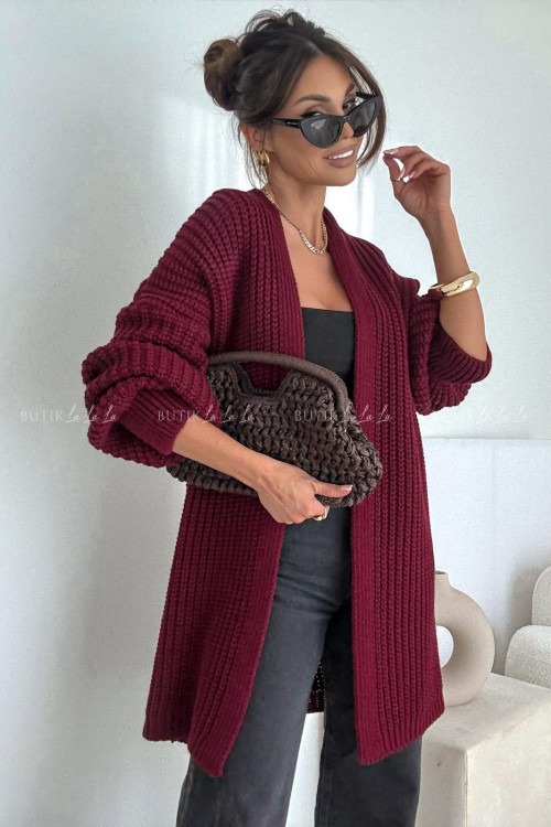 Kardigan bordowy Flori