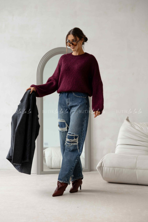 Sweter bordowy Amando 1