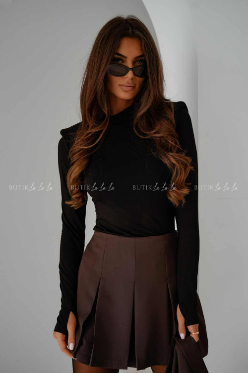 Bluzka z półgolfem czarna Ferlie