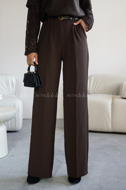 Spodnie materiałowe brązowe Palermo