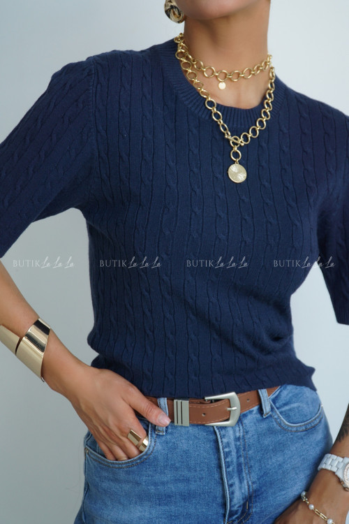Bluzka dzianinowa granatowa Dima