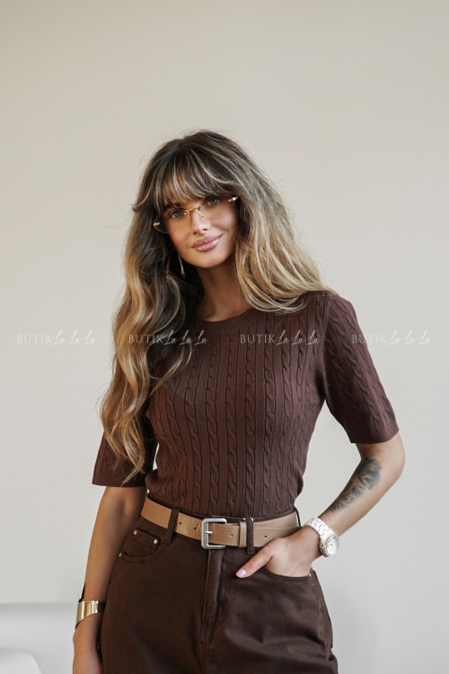 Bluzka dzianinowa brązowa Dima 6