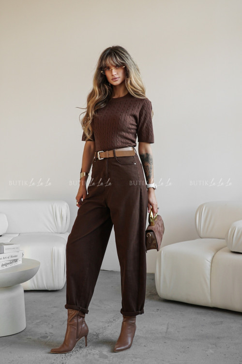 Bluzka dzianinowa brązowa Dima 3