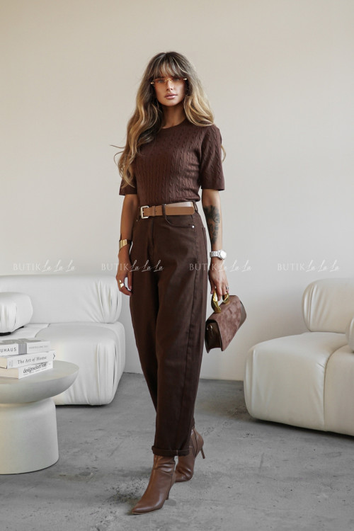 Bluzka dzianinowa brązowa Dima 4