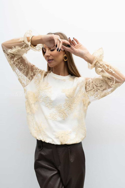 Bluzka biało beżowa Carenza 1