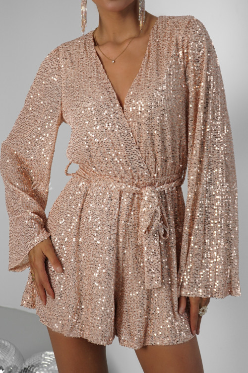 Kombinezon cekinowy złoty Traviss 2