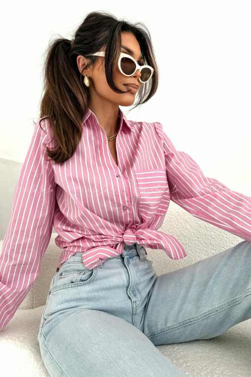 Koszula różowa w paski Imi 2